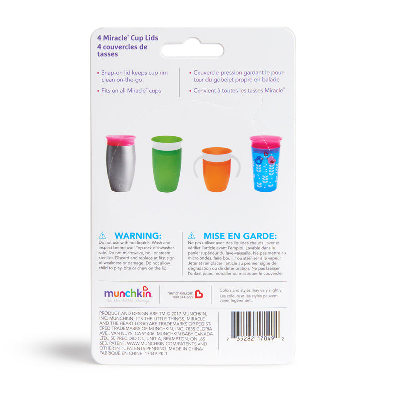 Munchkin Miracle Cup Lids 4Pk l For Sale at Baby City