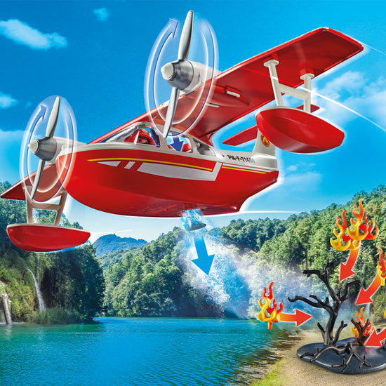 Playmobil Action Heroes: Firefighting Seaplane With Extinguishing Function l To Buy at Baby City
