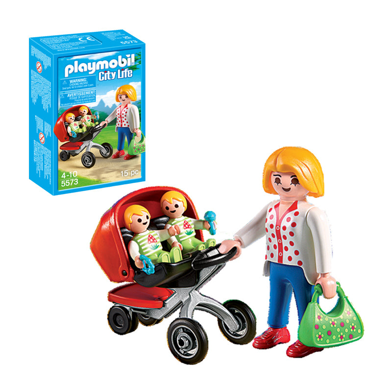 Playmobil City Life Mother With Twin Stroller  l To Buy at Baby City