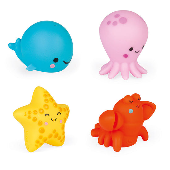 Janod Sea Creatures Squirters 4Pk at Baby City