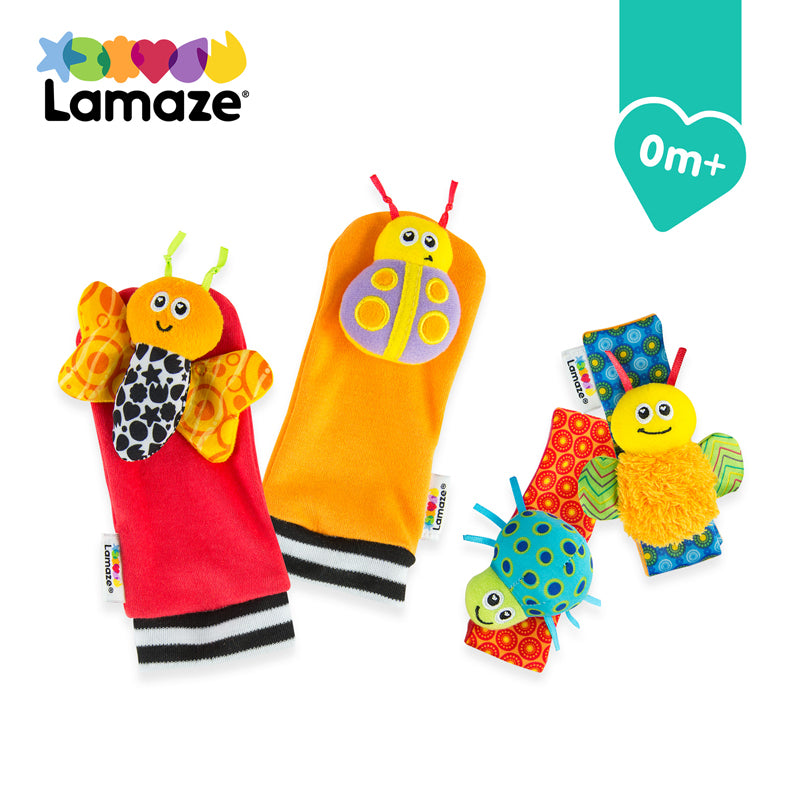 Lamaze Gardenbug Wrist Rattle Footfinder Set