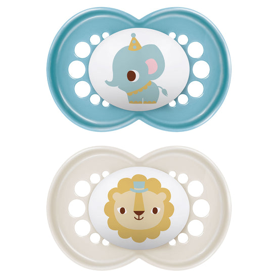 MAM Original Soother Blue Cute 6m+ 2Pk at Baby City