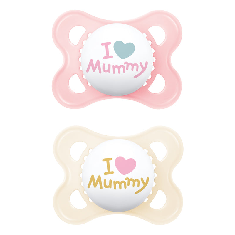 MAM Original Soother Pink Mummy 2-6m 2Pk at Baby City