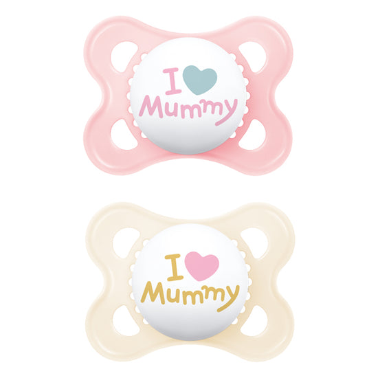 MAM Original Soother Pink Mummy 2-6m 2Pk at Baby City