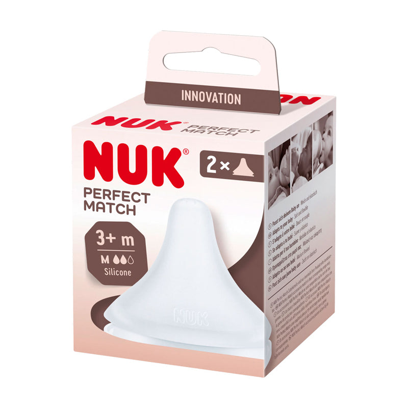 NUK Perfect Match Teat Medium 0-3m 2Pk