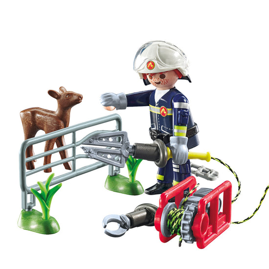 Playmobil Action Heroes: Firefighting Mission: Animal Rescue at Baby City