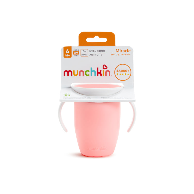 Munchkin Miracle Trainer Cup 7Oz - Pink l Available at Baby City