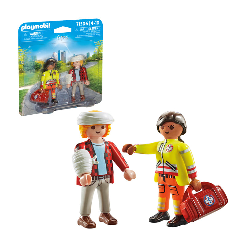 Playmobil Medic With Injured Person Duopack l Baby City UK Stockist