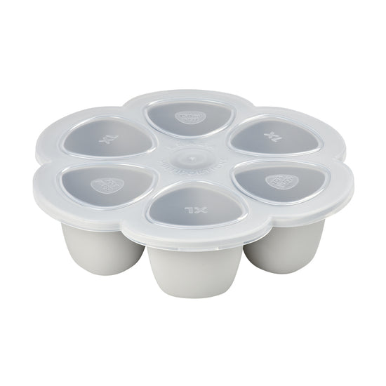 Béaba Silicone 6 Weaning Portion Storage Tray 150ml Light Mist at Baby City