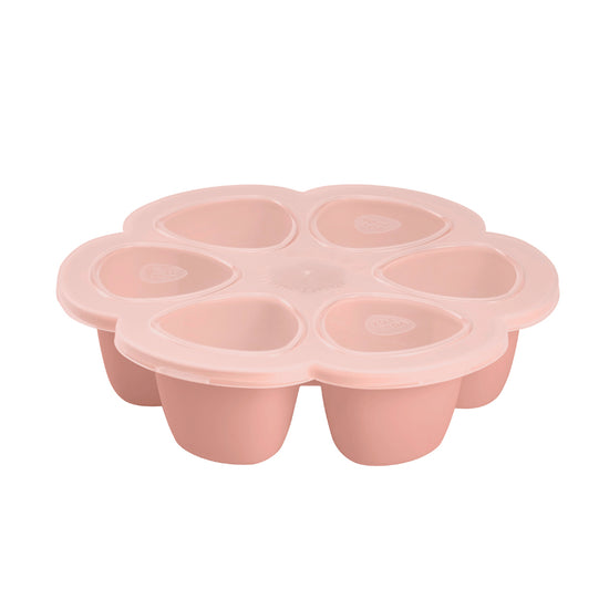 Béaba Silicone 6 Weaning Portions Storage Tray 90ml Pink at Baby City