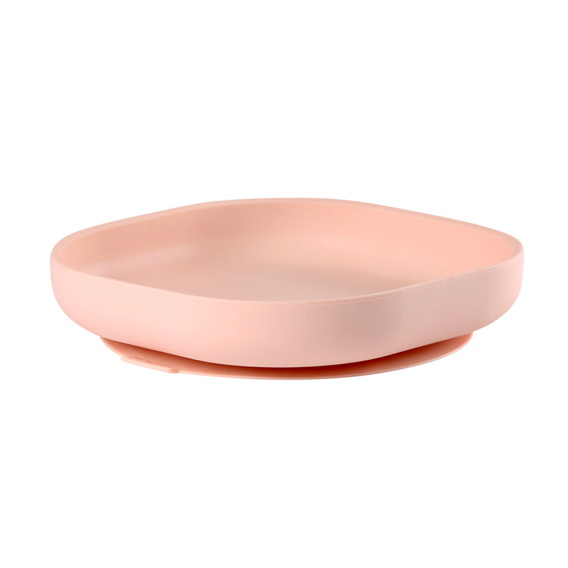 Béaba Silicone Suction Plate Light Pink at Baby City