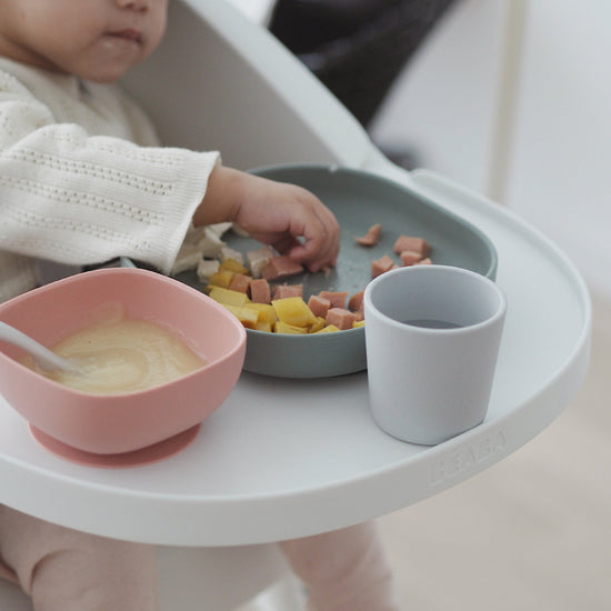 Béaba Silicone Suction Plate Mineral Grey at Baby City's Shop