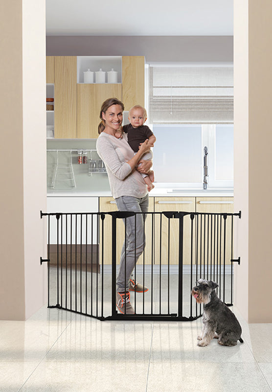 Dreambaby Newport Adapta 3-Panel Gate Black at Baby City's Shop