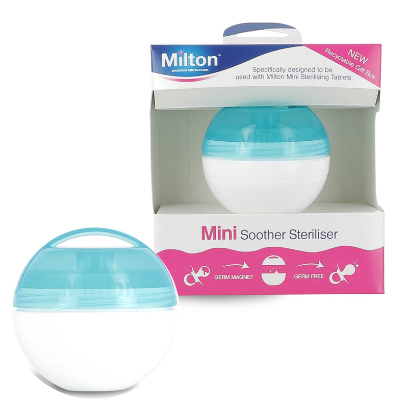 Milton Mini Soother Steriliser Blue l For Sale at Baby City
