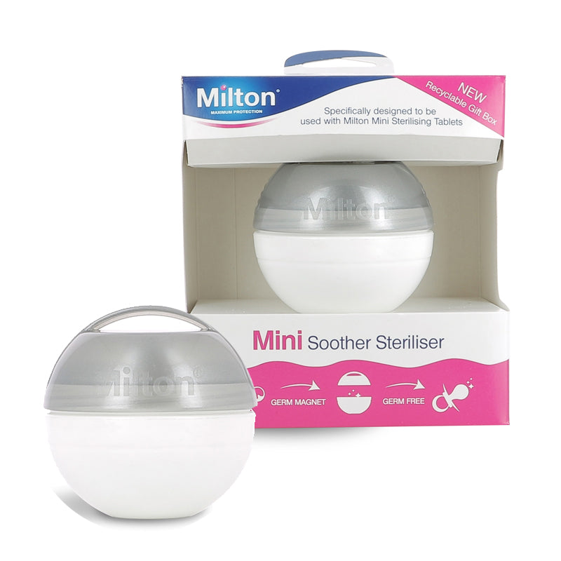Milton Mini Soother Steriliser Silver l For Sale at Baby City