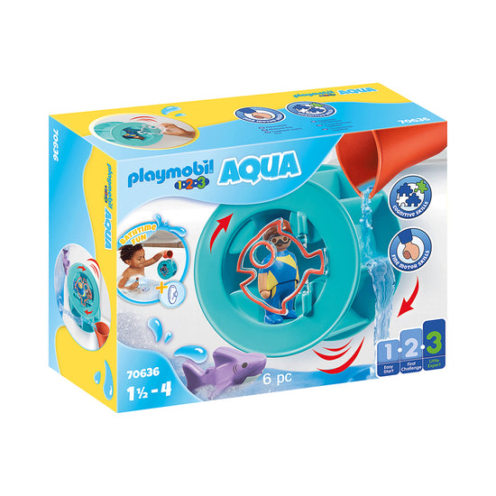 Playmobil 1.2.3 AQUA Water Wheel with Baby Shark l Available at Baby City