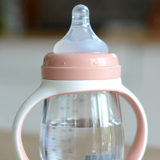 Béaba 2 In1 Learning Bottle Pink 210ml l Available at Baby City