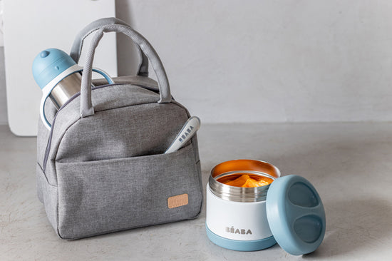 Béaba Isothermal Lunch Bag Heather Grey l Available at Baby City