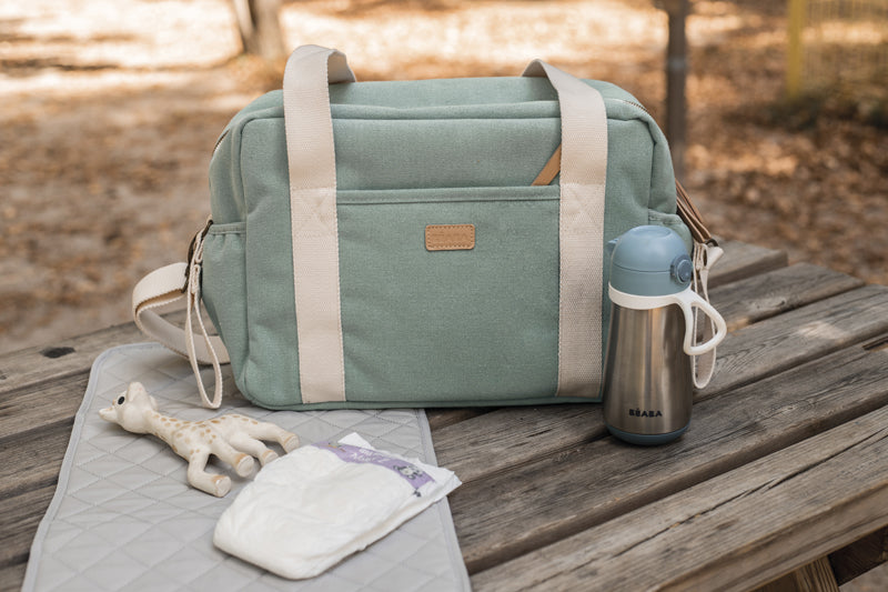 Béaba Paris Changing Bag Sage Green l Available at Baby City