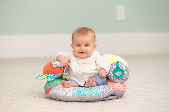 Infantino Prop-A-Pillar Tummy Time & Seated Support Pastel l Available at Baby City