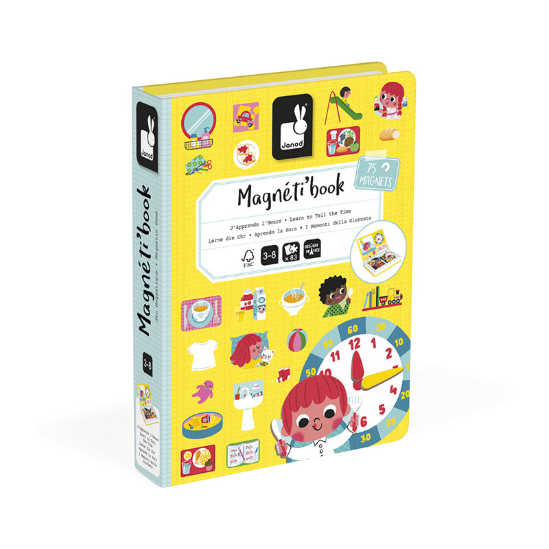 Janod Learn To Tell The Time Magneti'Book l Available at Baby City