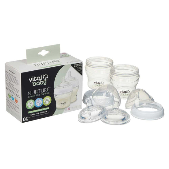 Vital Baby NURTURE Breast Like Feeding Bottle 150ml 2Pk l Available at Baby City
