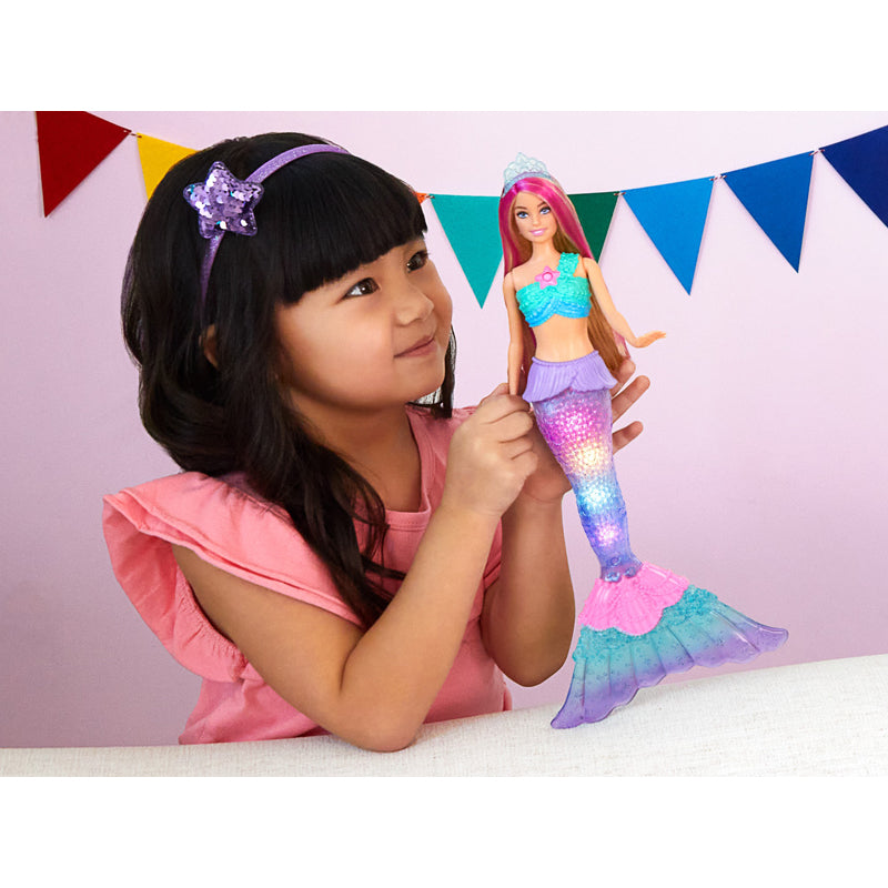 Shop Baby City's Barbie Dreamtopia Twinkle Light Up Mermaid