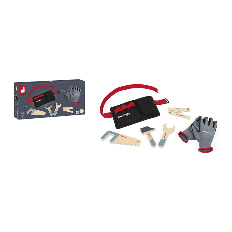 Janod Brico'Kids Tool Belt And Gloves Set l For Sale at Baby City