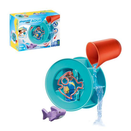 Playmobil 1.2.3 AQUA Water Wheel with Baby Shark l For Sale at Baby City