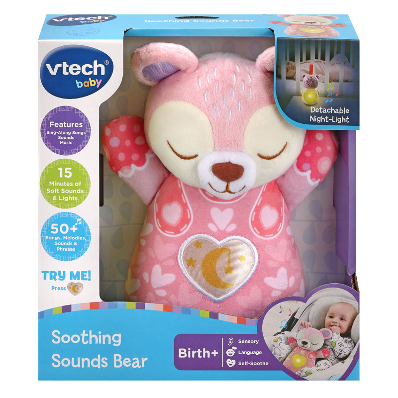 VTech Soothing Sounds Bear pink l For Sale at Baby City