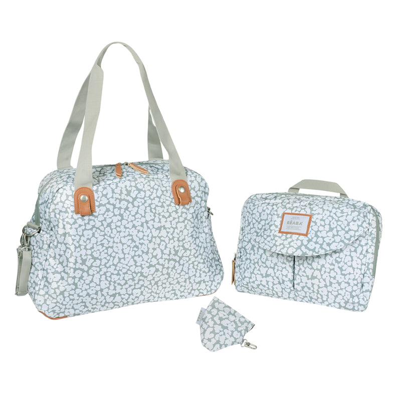 Béaba Geneva II Changing Bag Grey Blossom l To Buy at Baby City