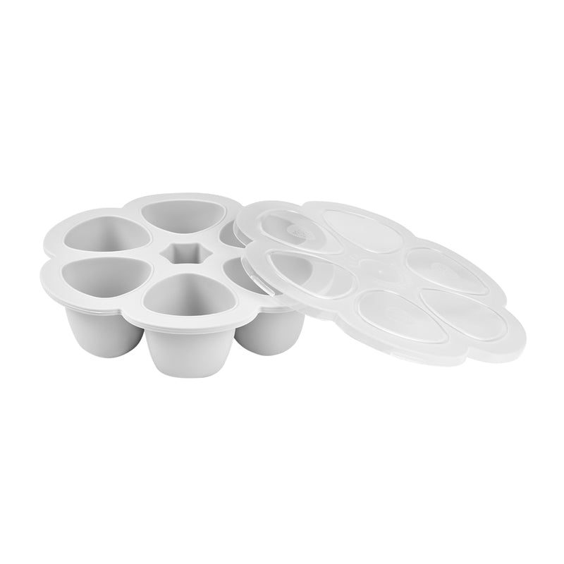 Béaba Silicone 6 Weaning Portions Storage Tray 90ml Light Mist l To Buy at Baby City