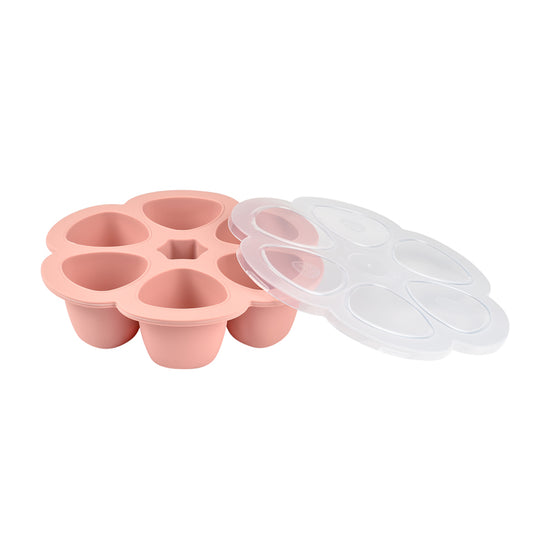 Béaba Silicone 6 Weaning Portions Storage Tray 90ml Pink l To Buy at Baby City