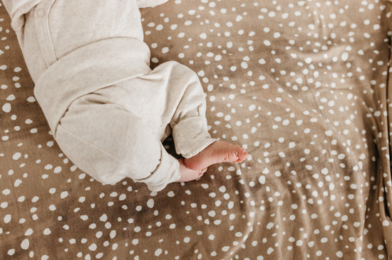 Shop Baby City's Copper Pearl Knitted Swaddle Blanket Fawn