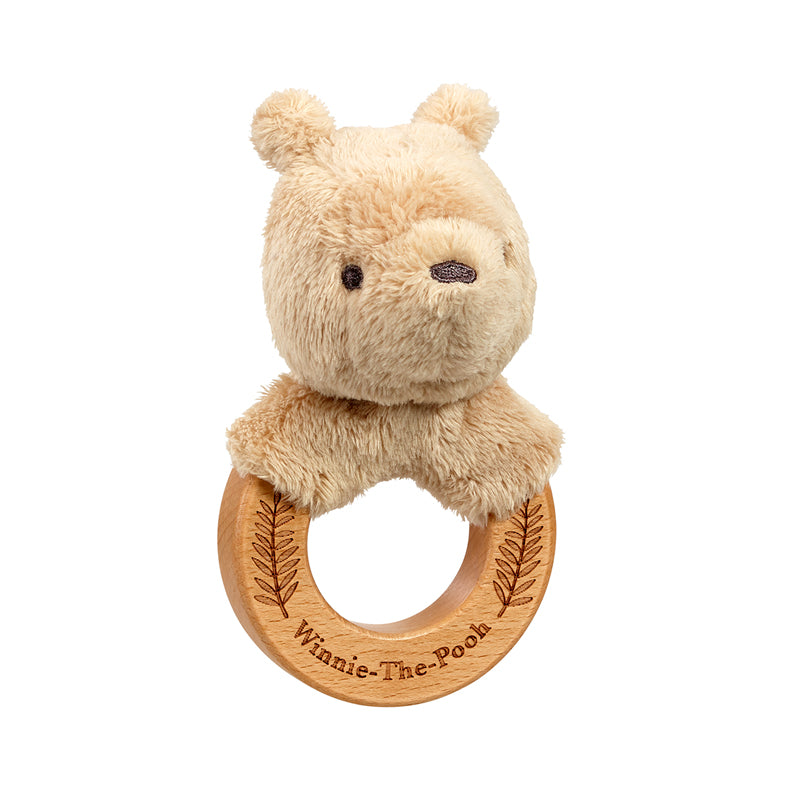 Disney Always & Forever Winnie The Pooh Wooden Ring Rattle l To Buy at Baby City