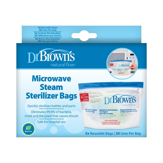 Dr Brown's Options Microwave Steriliser Bags 5Pk l To Buy at Baby City