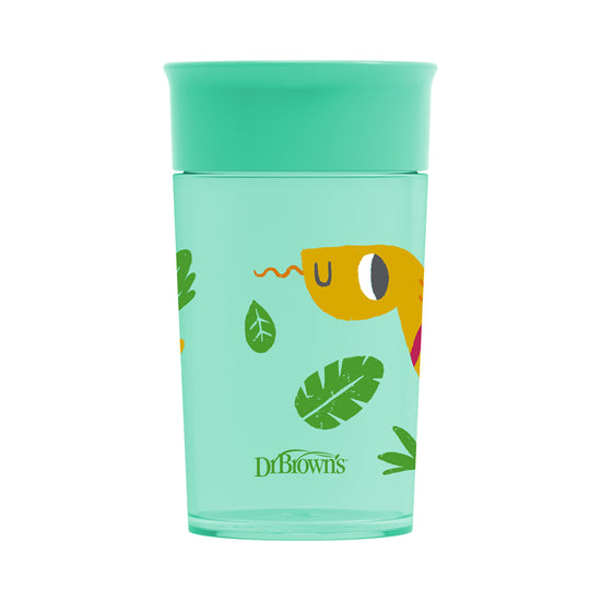 Dr Brown's Smooth Wall Cheers 360 Cup Green Deco 300ml l To Buy at Baby City