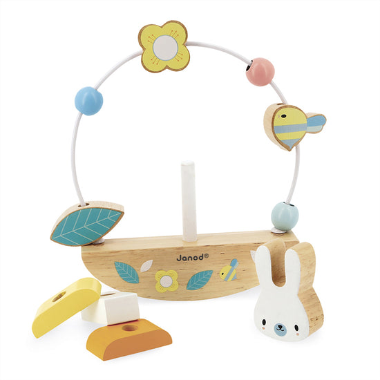 Janod Pure Bead Maze And Rocking Rabbit l To Buy at Baby City