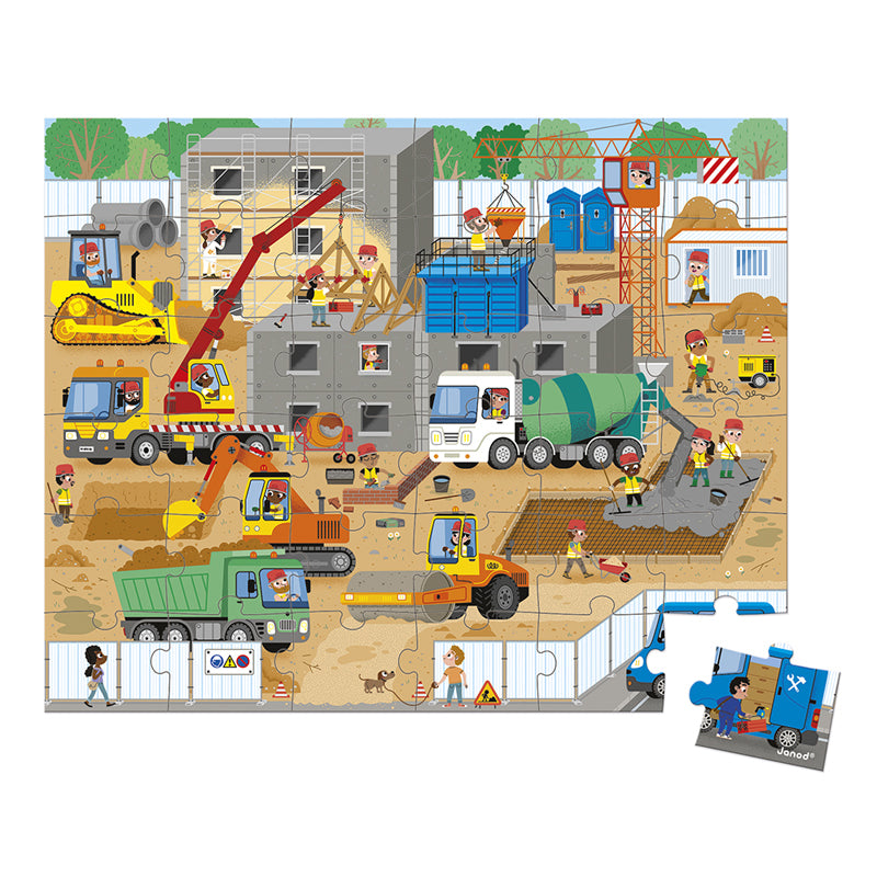Janod Puzzle Construction Site 36pcs l To Buy at Baby City