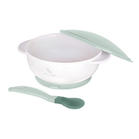 Kikka Boo Suction Bowl With Heat Sensing Spoon Mint l To Buy at Baby City