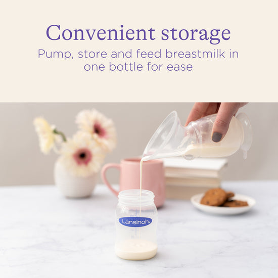 Lansinoh Plastic Milk Storage Bottles 4Pk l To Buy at Baby City
