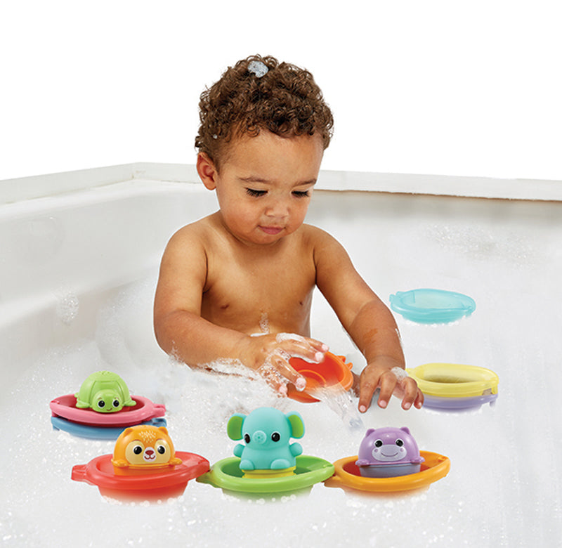 VTech Stack & Splash Bathtime Boats l Baby City UK Retailer