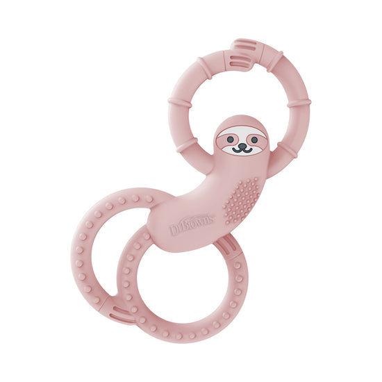 Dr. Brown's Flexees Silicone Teether Sloth Pink at Baby City