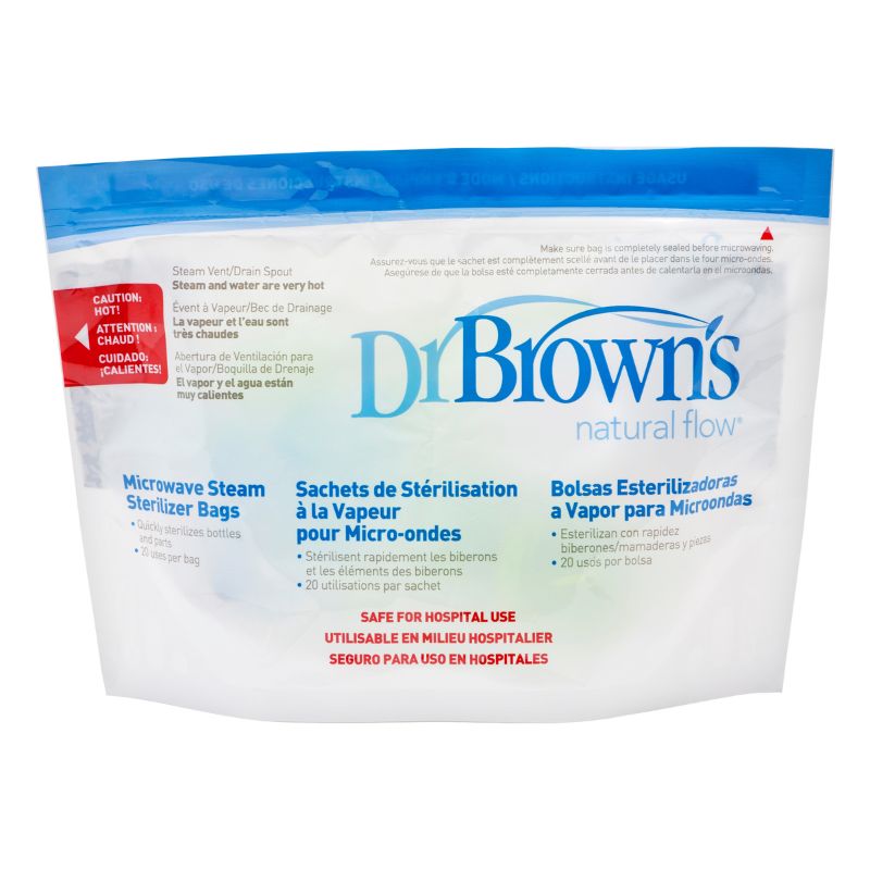 Dr Brown's Options Microwave Steriliser Bags 5Pk at Baby City