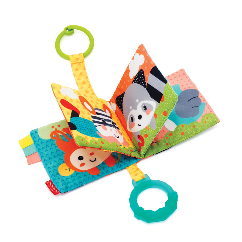 Infantino Link and Squeak Animal Crinkle Book at Baby City