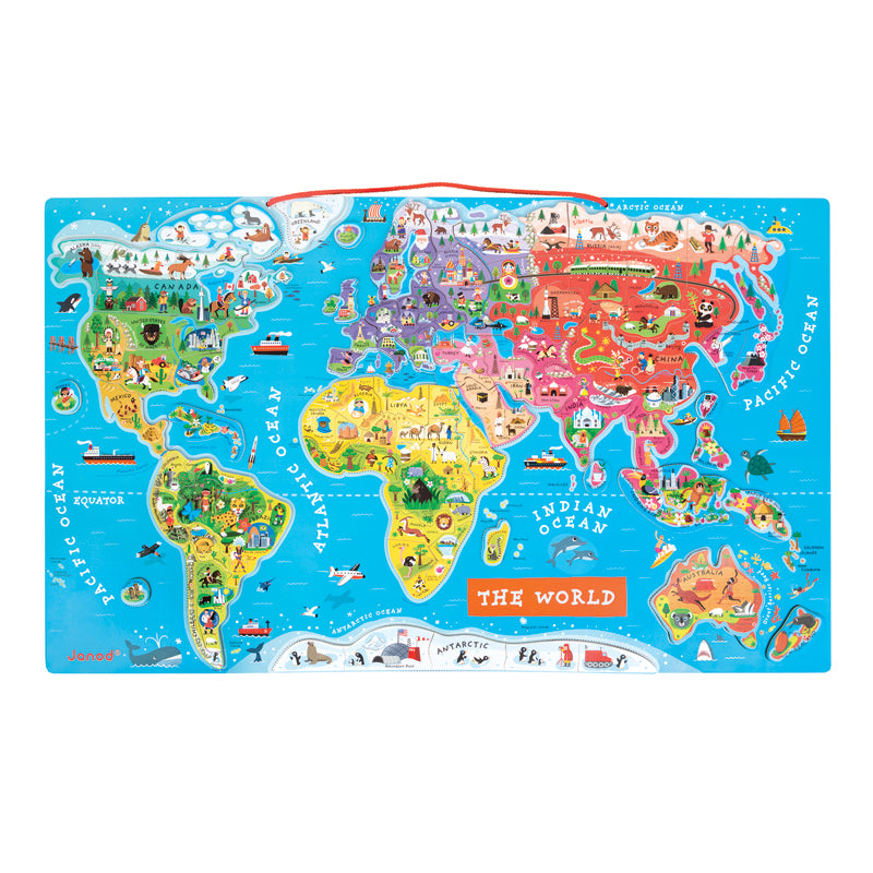 Janod Magnetic World Map Puzzle at Baby City