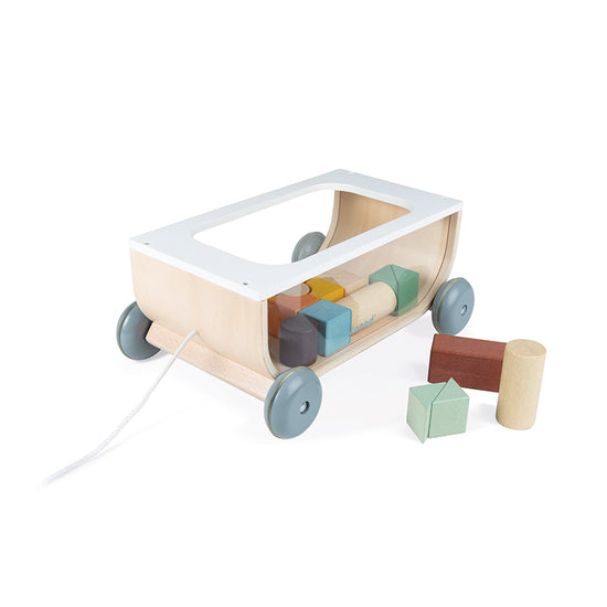 Janod Sweet Cocoon Cart With Blocks at Baby City