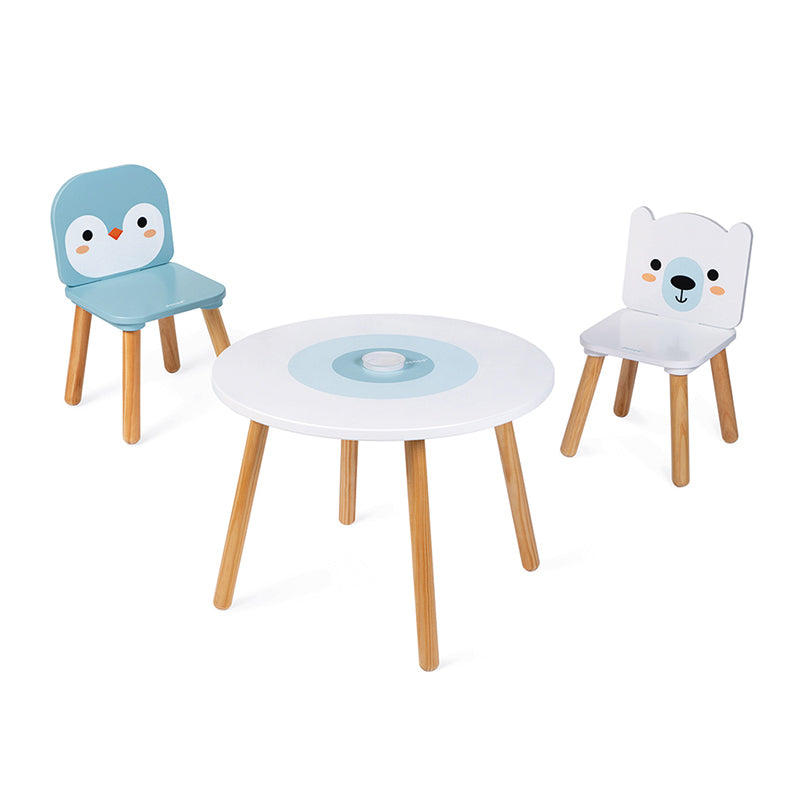 Janod Table And 2 Chairs - Polar at Baby City