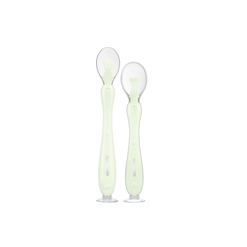 Kikka Boo Silicone Spoons With Suction Cup Mint 2Pk at Baby City