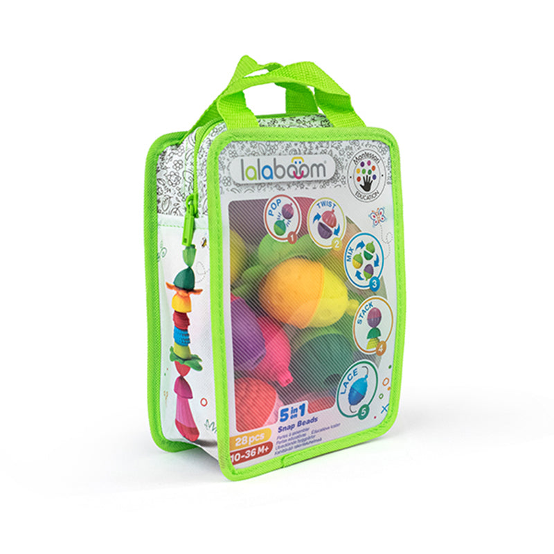 Lalaboom Bag Of Beads And Accessories 28Pk at Baby City